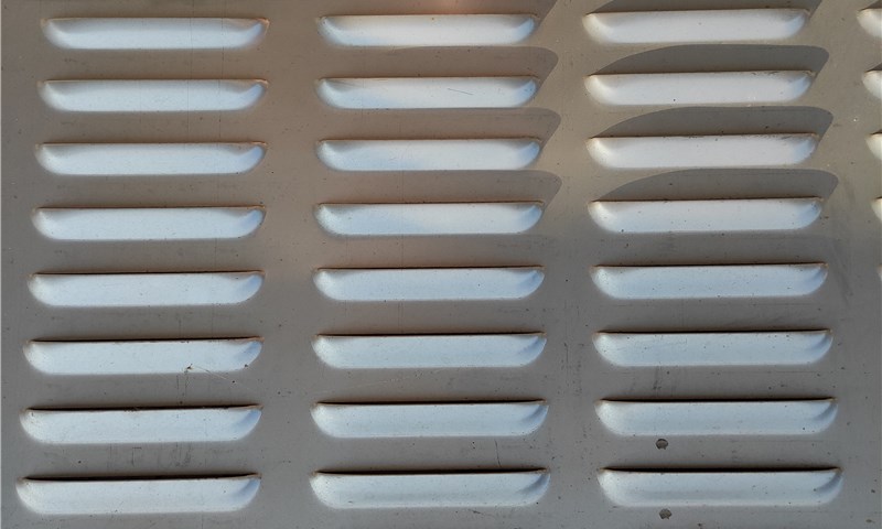 White Steel Perforated Plate