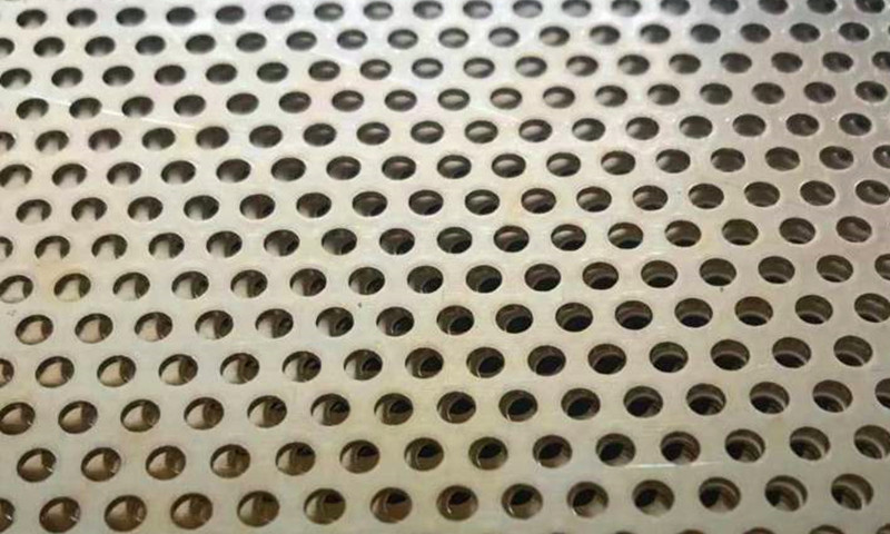 Perforated sheet iron