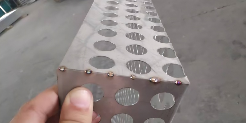 Perforated metal sheets after welding