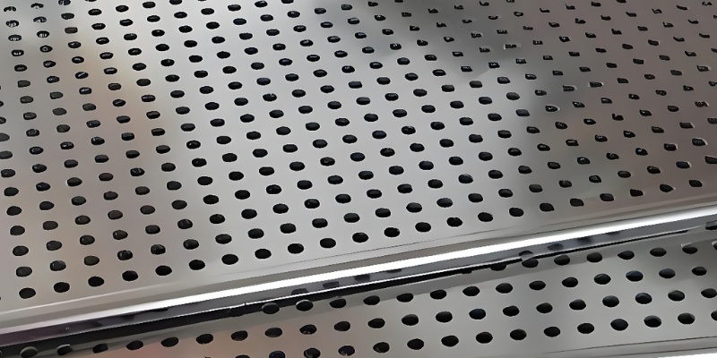 Perforated metal sheets after polishing