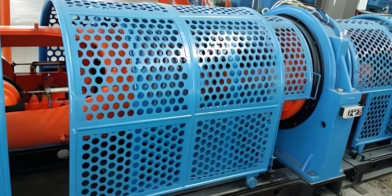 The perforated sheet is applied in the mechanical guard cover.