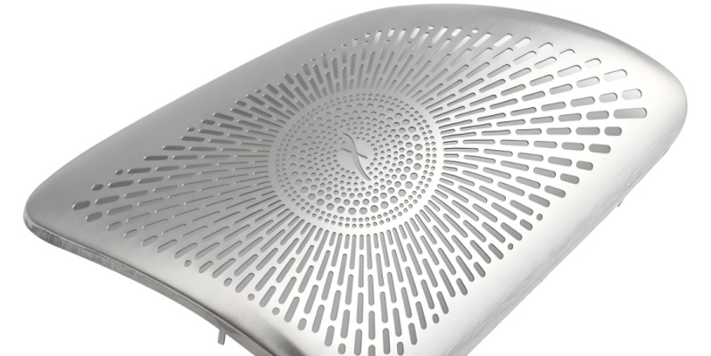 Stainless steel perforated sheets are applied in speaker guards.
